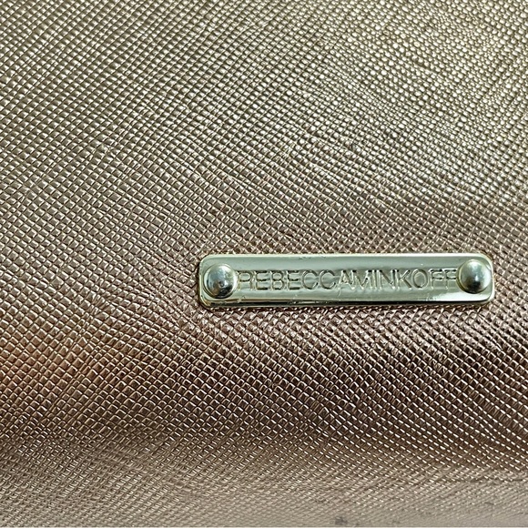 Rebecca Minkoff Amorous Saffiano Leather Satchel Tote Rose Gold Bag - Picture 4 of 6